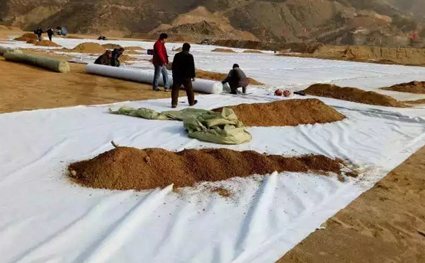 復合土工膜施工現(xiàn)場